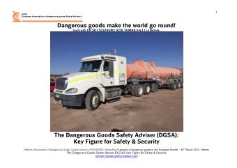 Dangerous goods make the world go round!  truck with UN 1831 SULPHURIC ACID, FUMING 8+6.1 I, in