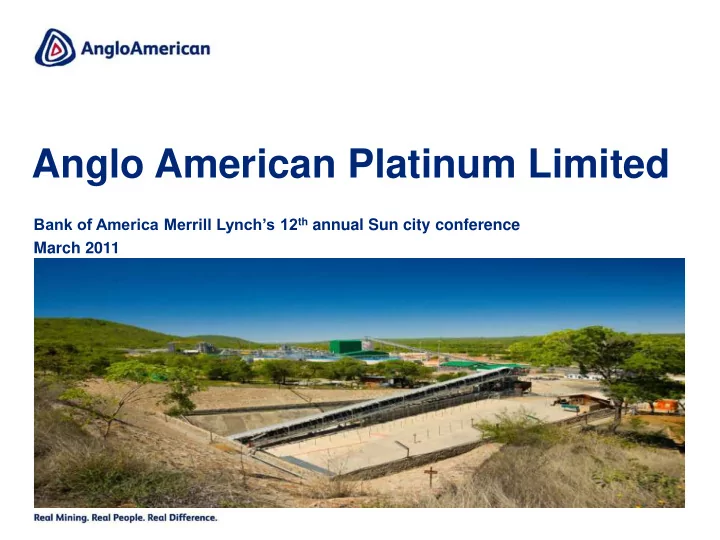 anglo american platinum limited
