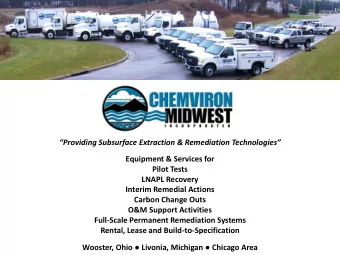 Interim Remedial Actions  Carbon Change Outs  O&amp;M Support Activities  Full-Scale Permanent