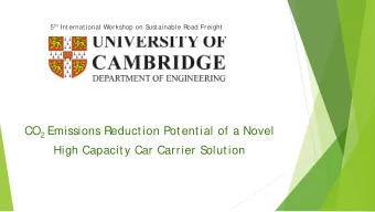 CO 2 Emissions Reduction Potential of a Novel  High Capacity Car Carrier S  olution  S  outh Africa