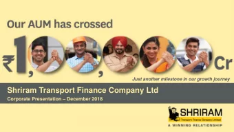 Shriram Transport Finance Company Ltd Corporate Presentation  December 2018  Contents  03