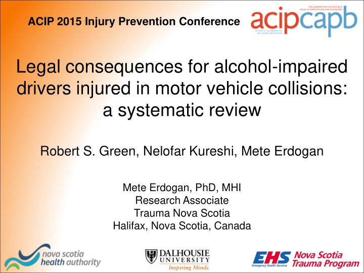 legal consequences for alcohol impaired drivers injured