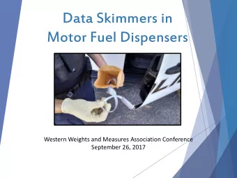 Motor Fuel Dispensers  Western Weights and Measures Association Conference  September 26, 2017