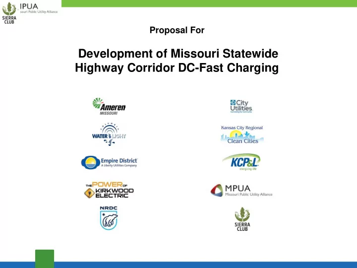 development of missouri statewide highway corridor dc