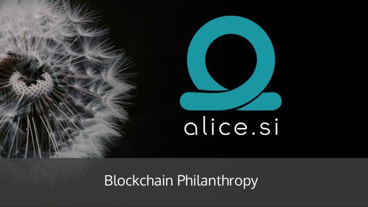 blockchain philanthropy