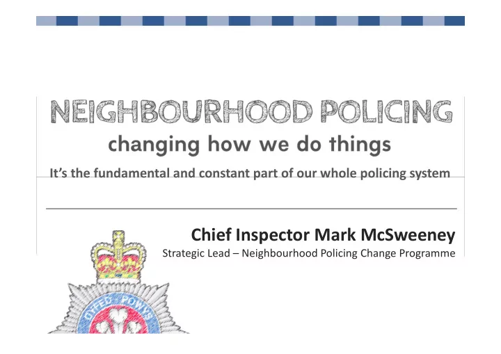 chief inspector mark mcsweeney