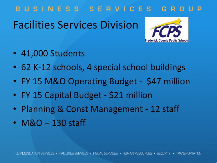 facilities services division