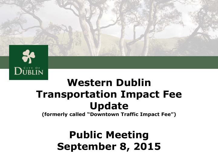 transportation impact fee