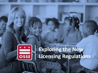 Licensing Regulations  1  Agenda  1.  Purpose of the Final Rulemaking  2.  Background  3.