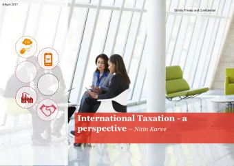 International Taxation - a perspective  Nitin Karve  DISCLAIMER  This presentation has been