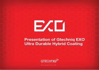 Presentation of Gtechniq EXO  Ultra Durable Hybrid Coating  Comparison with Gtechniq C1 Crystal