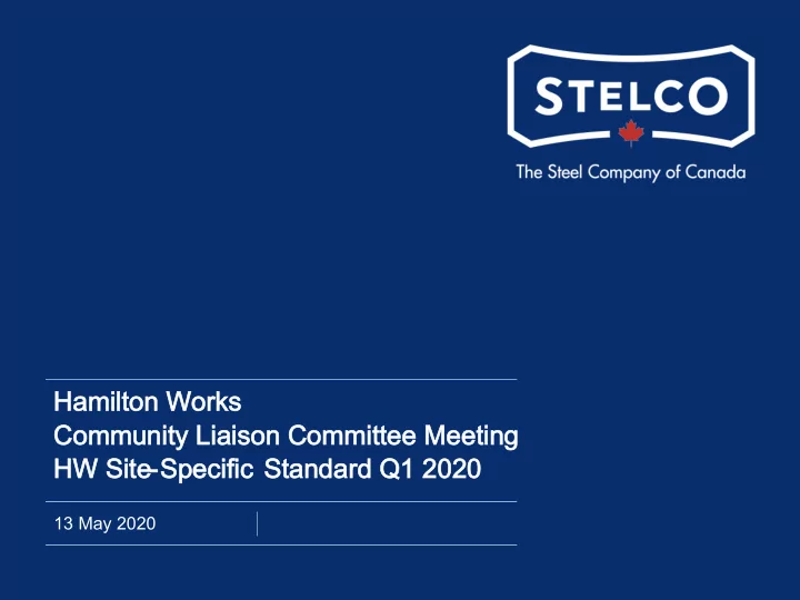 hamilton works hamilton works community liaison committee