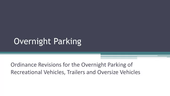overnight parking