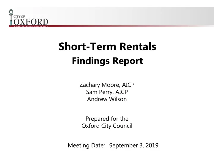 short term rentals
