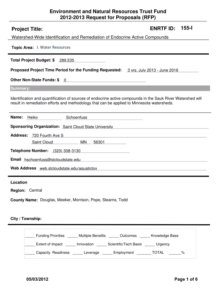 environment and natural resources trust fund 2012 2013