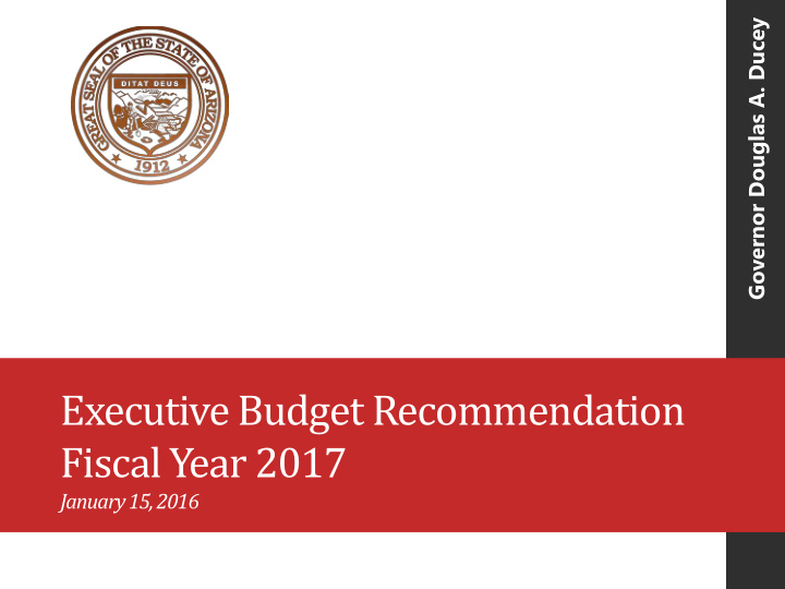 executive budget recommendation fiscal year 2017