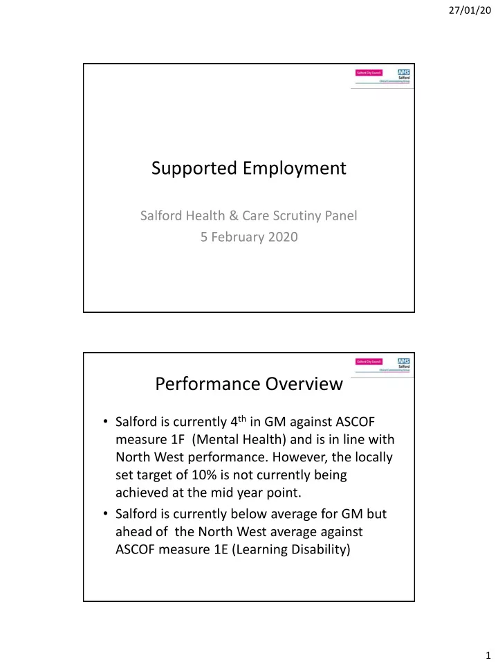 supported employment