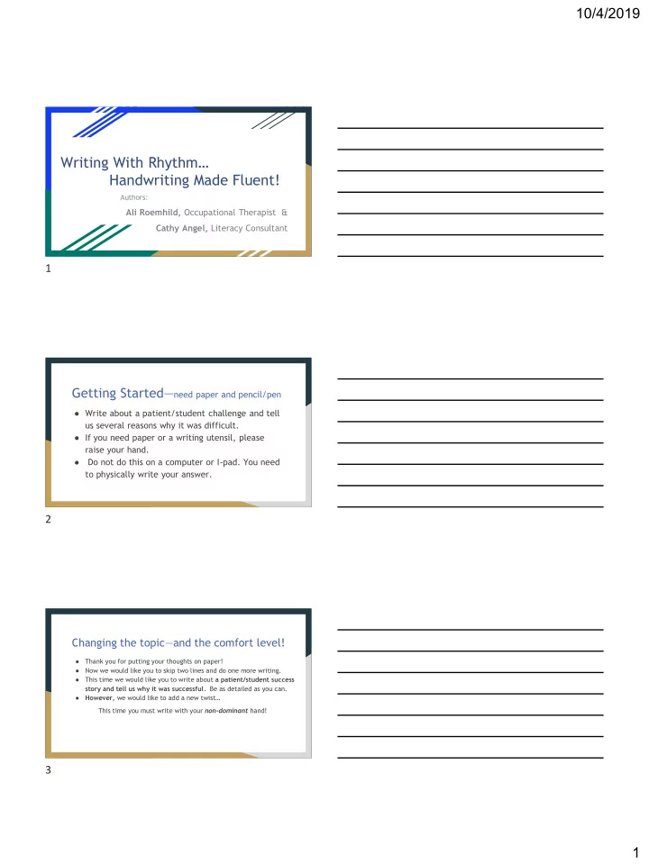 writing with rhythm handwriting made fluent