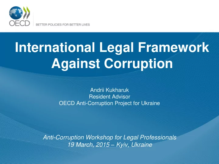 against corruption