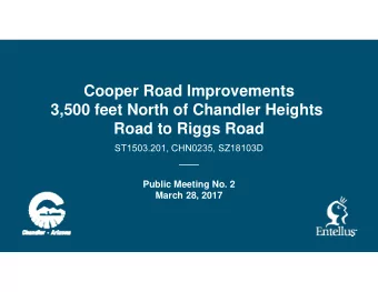 Cooper Road Improvements  3,500 feet North of Chandler Heights  Road to Riggs Road  ST1503.201,