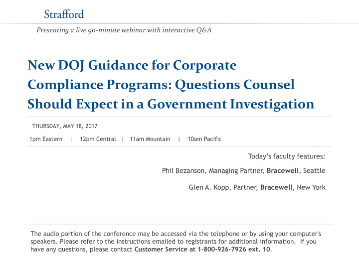 new doj guidance for corporate compliance programs
