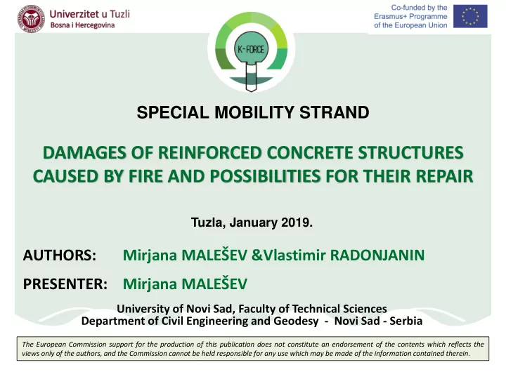 damages of reinforced concrete structures