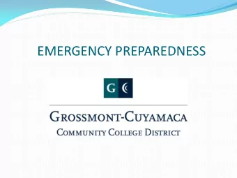 EMERGENCY PREPAREDNESS  Emergency preparedness committees  EOCs  Training scenarios