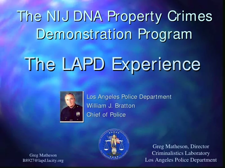 the lapd experience the lapd experience