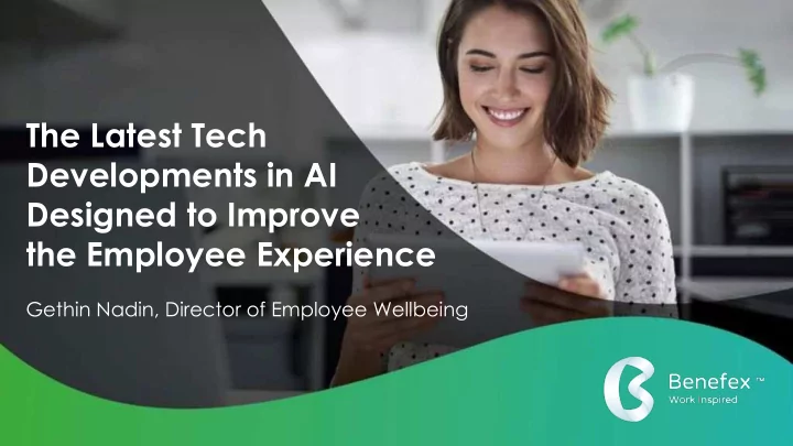 director employee wellbeing at benefex featured in the