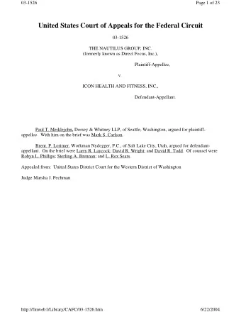 03-1526  Page 3 of 23  same name.  Because we do not find that the district court applied the