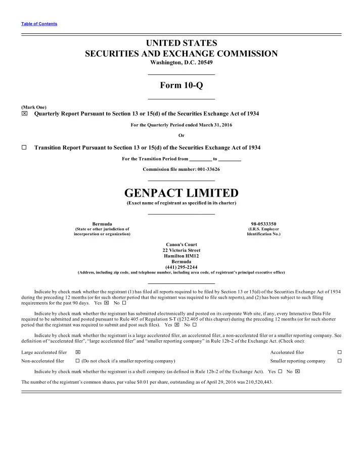 genpact limited