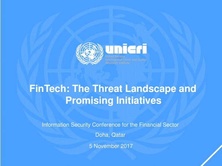 fintech the threat landscape and promising initiatives