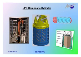 LPG Composite Cylinder  11/18/2013, Beck  1  CONFIDENTIAL  LPG COMPOSITE CYLINDER  11/18/2013, Beck