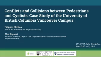 Conflicts and Collisions between Pedestrians  and Cyclists: Case Study of the University of