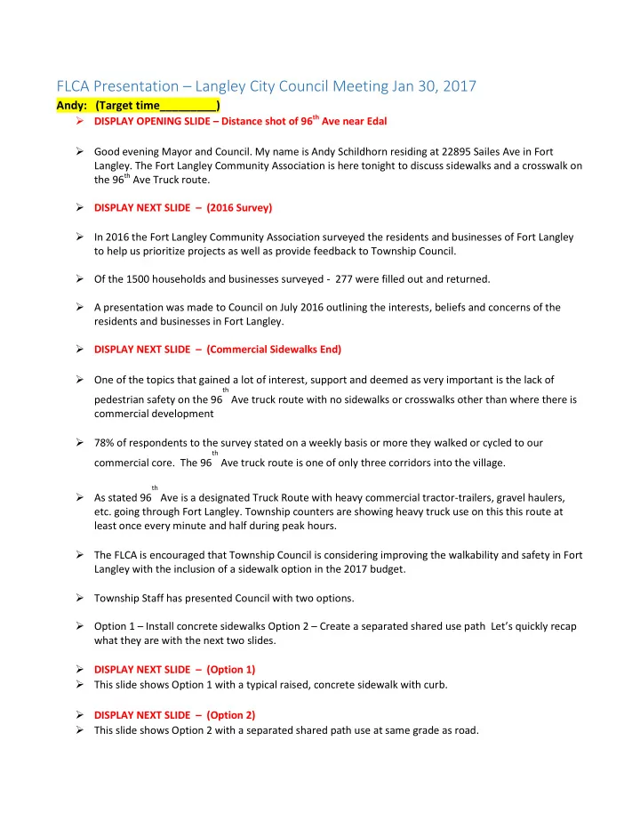 flca presentation langley city council meeting jan 30 2017