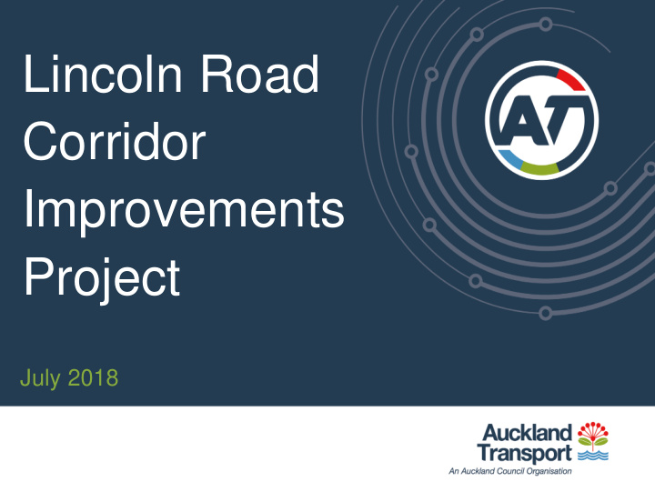 lincoln road corridor improvements project