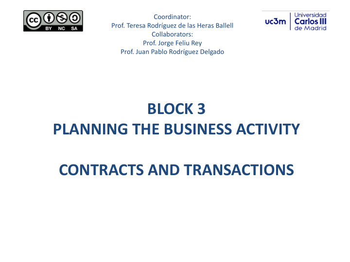 block 3 planning the business activity contracts and