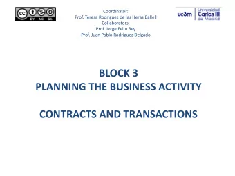 BLOCK&amp;3  PLANNING&amp;THE&amp;BUSINESS&amp;ACTIVITY  CONTRACTS&amp;AND&amp;TRANSACTIONS