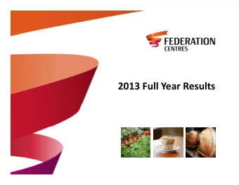 2013 Full Year Results  Outline  1  1.  I t Introduction  d  ti Steven Sewell, Managing Director