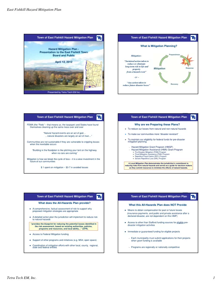east fishkill hazard mitigation plan