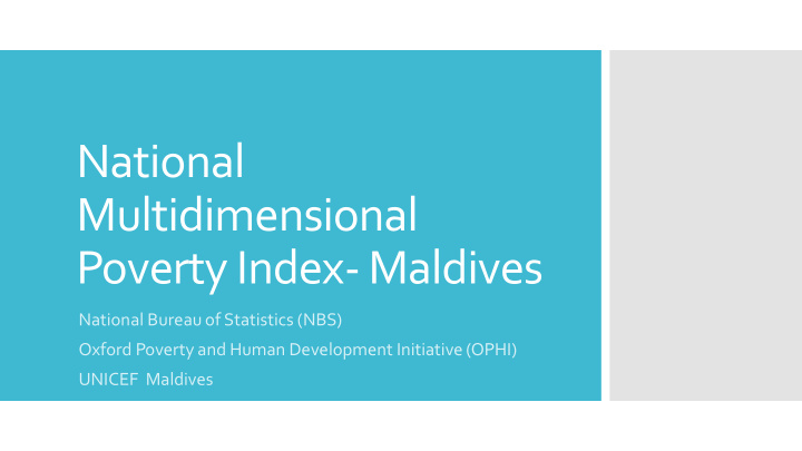 national multidimensional poverty index maldives