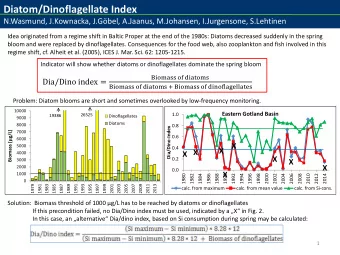 Diatom/Dinoflagellate Index  N.Wasmund, J.Kownacka, J.Gbel, A.Jaanus, M.Johansen, I.Jurgensone,