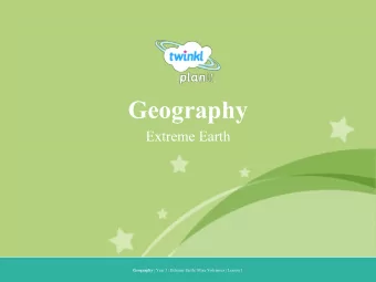 Geography  Extreme Earth  Year One Geography | Year 3 | Extreme Earth | More Volcanoes | Lesson 3