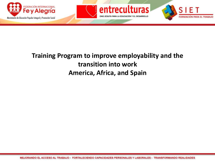 training program to improve employability and the