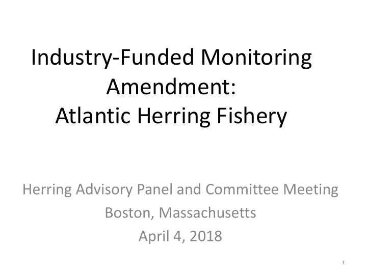 industry funded monitoring amendment atlantic herring