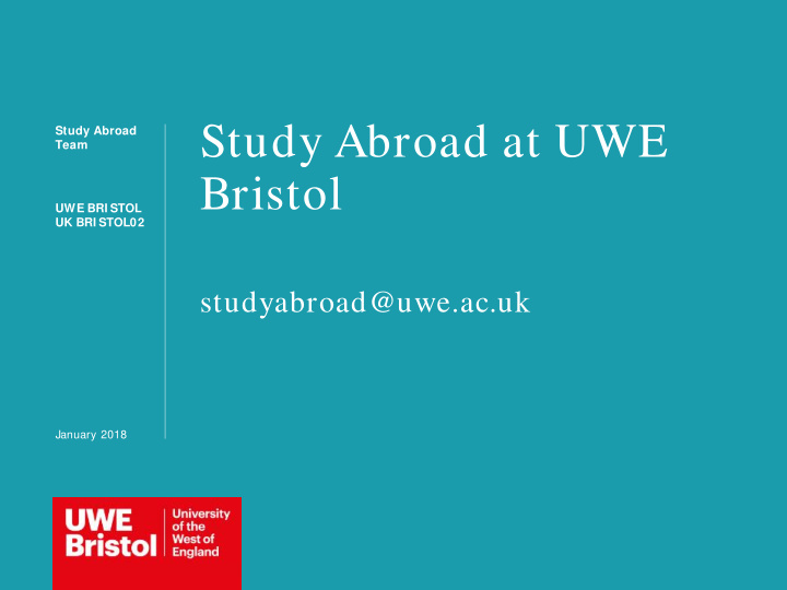 study abroad at uwe