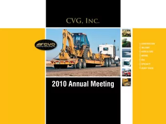 2010 Annual Meeting  This presentation contains forward-looking statements that are subject to