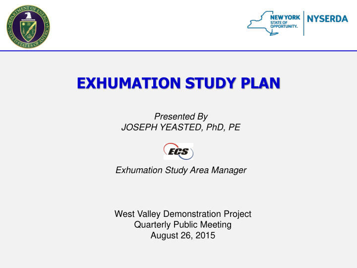 exhumation study plan