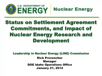 Com  Commitmen  mitments, and Impac  ts, and Impact of  t of  Nuclear Energy Research  Nuclear