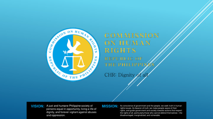 chr dignity of all